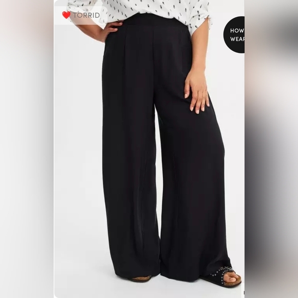 Torrid High-Rise Pull-On Wide-Leg Pant Size 3X - Picture 4 of 11